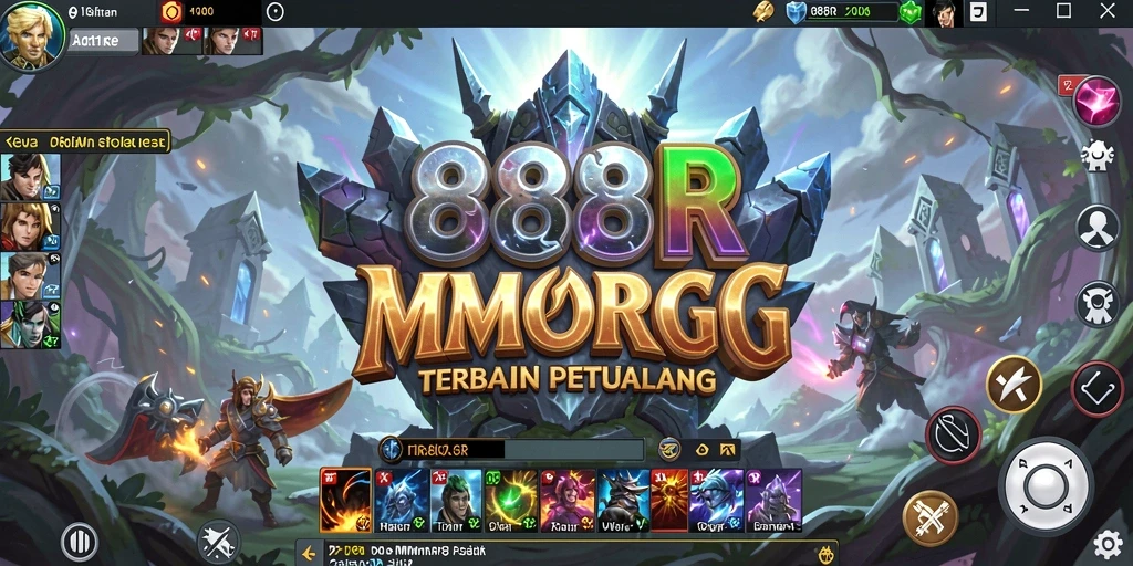 Screenshot menarik menampilkan petualangan seru dalam 888R MMORPG.