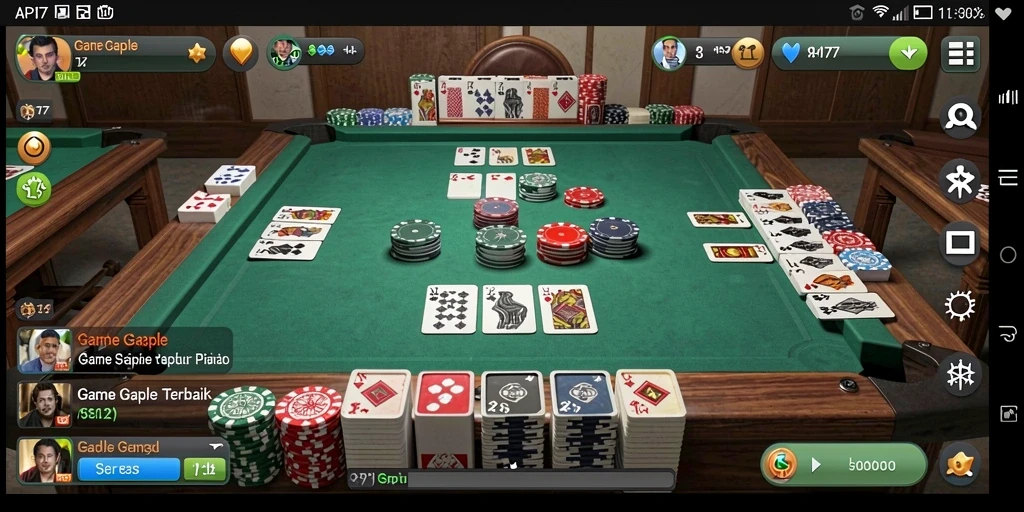 Tampilan gameplay seru saat bermain Gaple di API77.