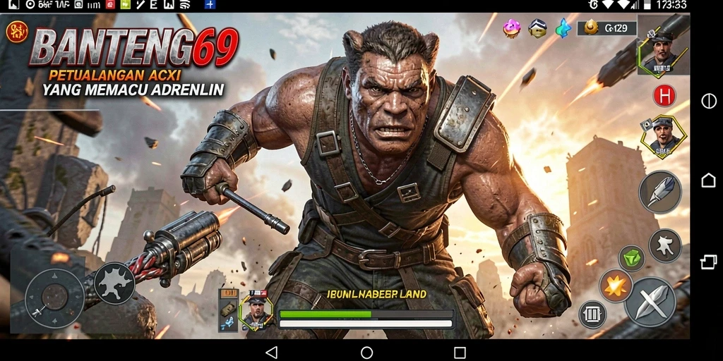 Tampilan gameplay BANTENG69 yang memukau saat pertarungan seru.