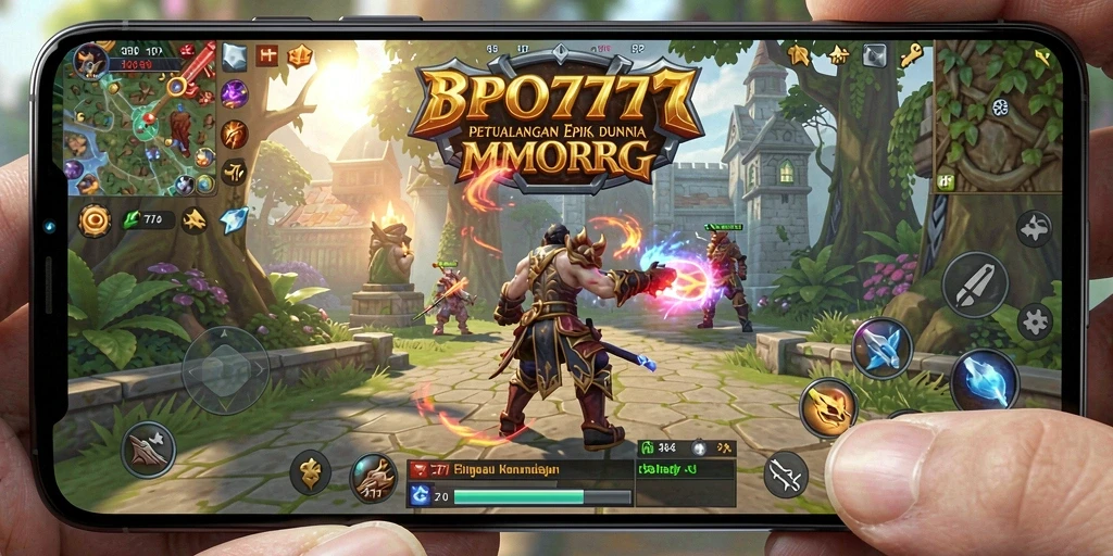 Tampilan gameplay epik dari BPO777 dalam dunia MMORPG