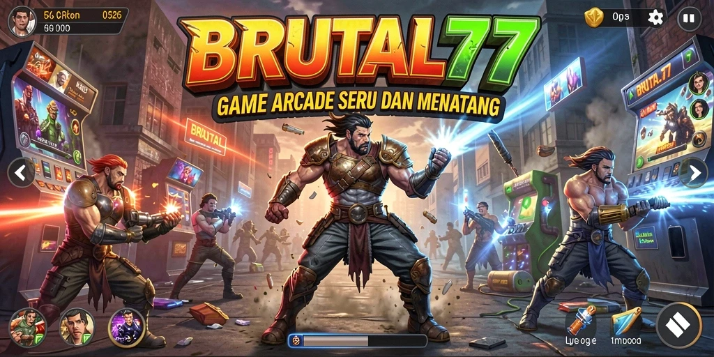 Tampilan gameplay BRUTAL77 yang seru dan penuh aksi.