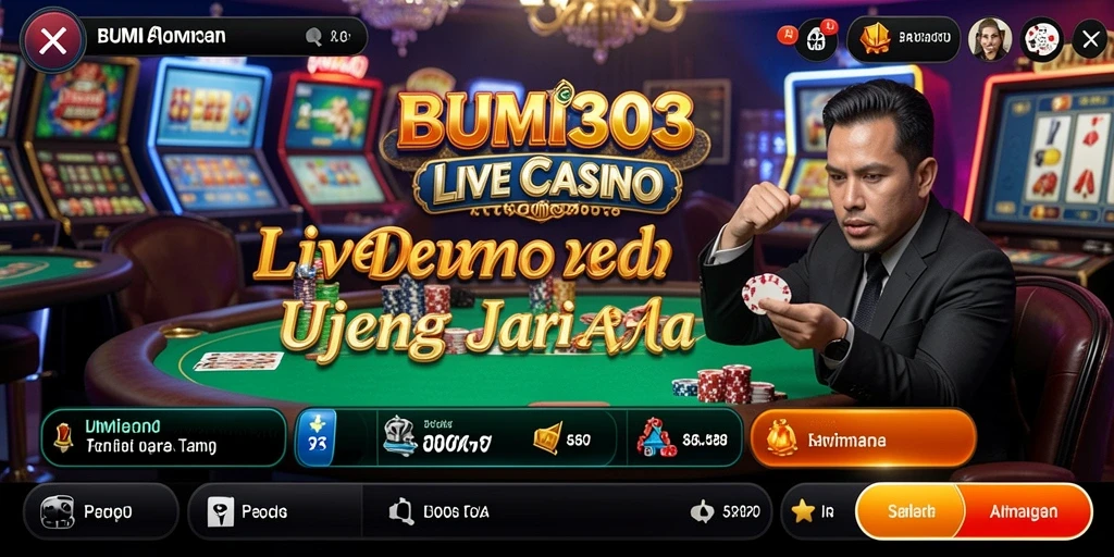 Gameplay Live Casino BUMI303 dengan dealer langsung yang menarik.