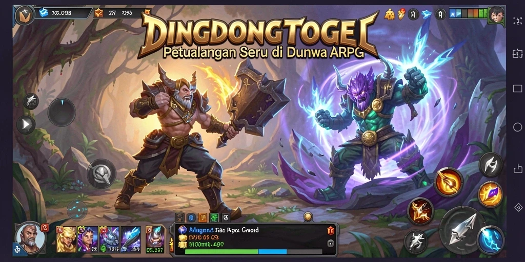 Tampilan gameplay seru DINGDONGTOGEL dengan pertempuran mendebarkan.