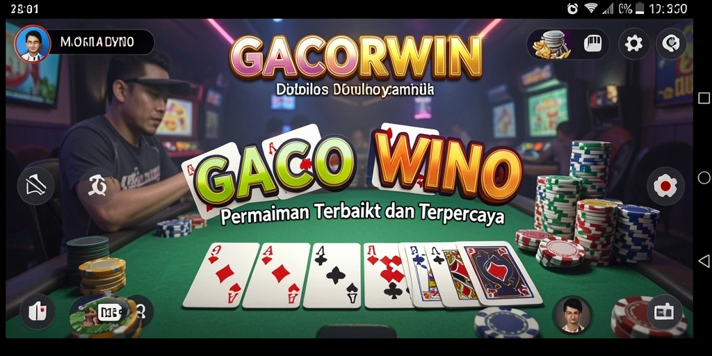 Tampilan gameplay seru di GACORWIN dengan pemain menikmati permainan Domino.