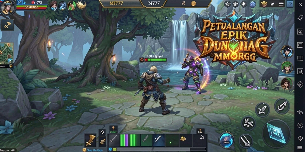 Tangkapan layar dari gameplay <strong>MT777</strong> menunjukkan aksi pertarungan yang mendebarkan dan dunia yang luas.