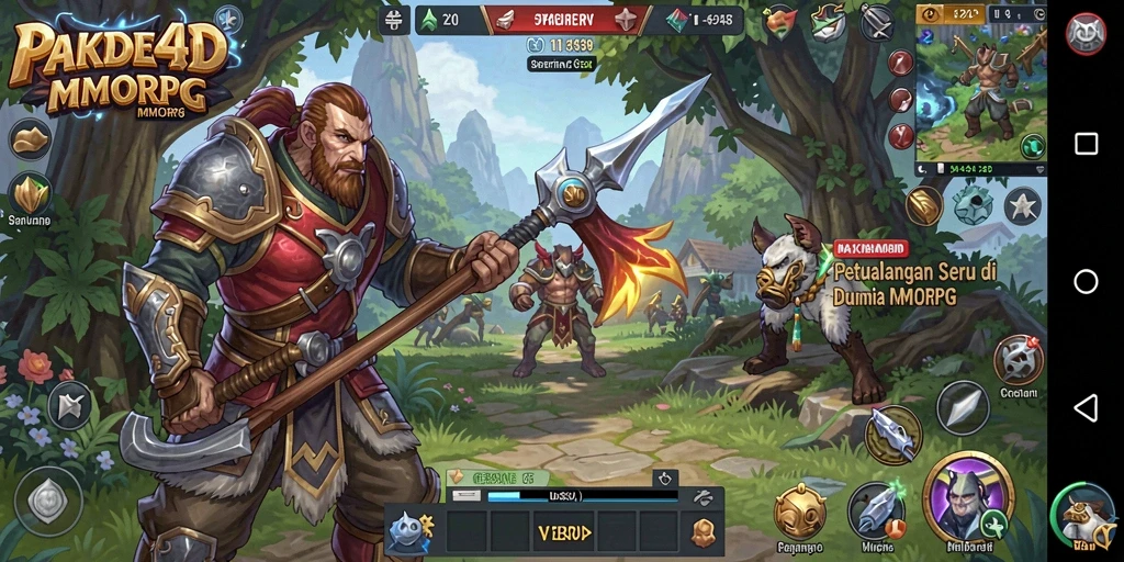 Gameplay menarik dari PAKDE4D yang menunjukkan pertarungan seru di dunia MMORPG.