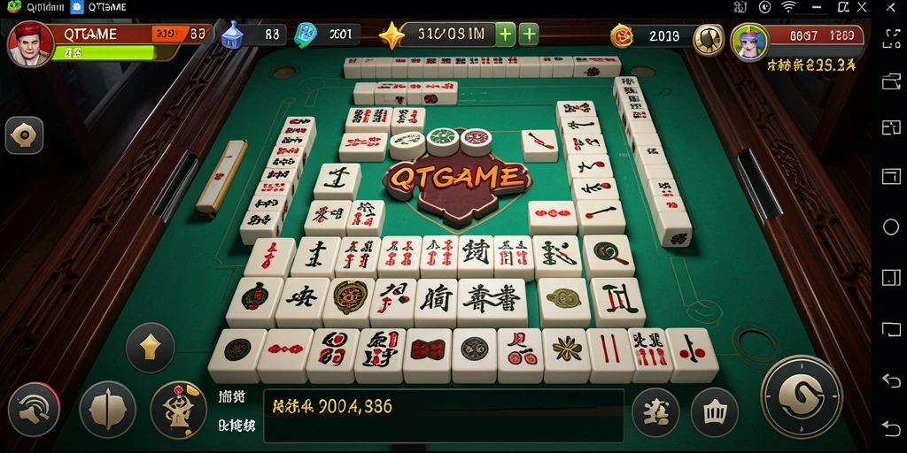 Tampilan permainan Mahjong yang menarik di QTGAME.