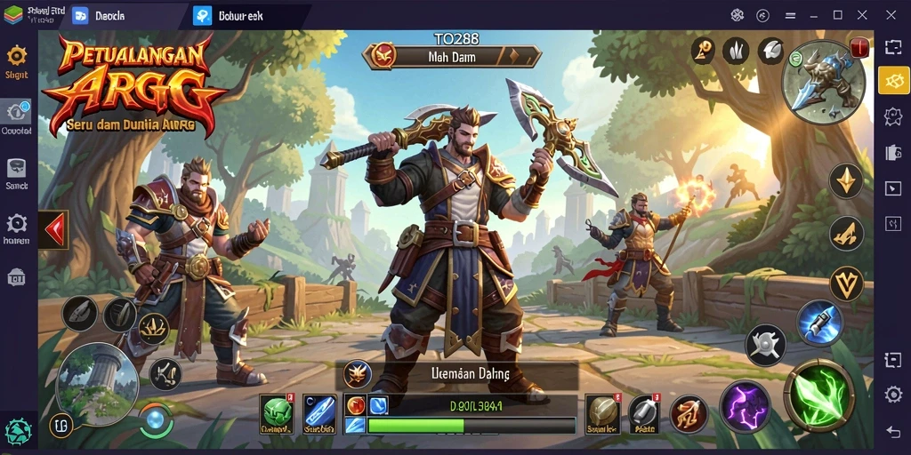 Tampilan gameplay seru dalam dunia ARPG TO288.