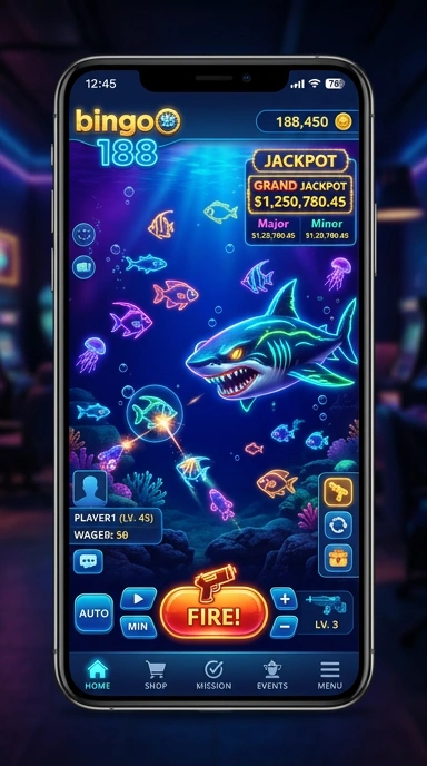 Screenshot aplikasi bingo188 saat menjelajahi kategori.
